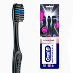 escova de dente oral-b indicator black com carvão 3 unidades