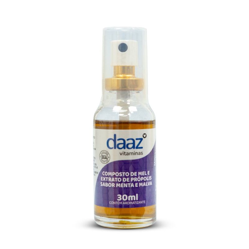 spray de mel e extrato de própolis daaz sabor menta e malva 30ml