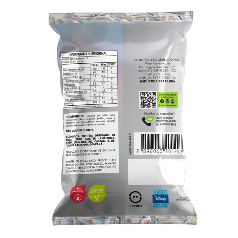 disney snack vitao sem glúten sabor cheddar 30g