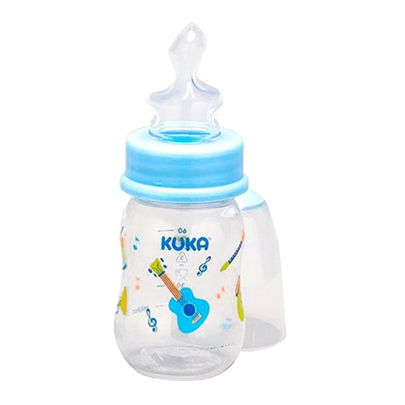 mamadeira kuka natural color ortodôntico azul 70ml