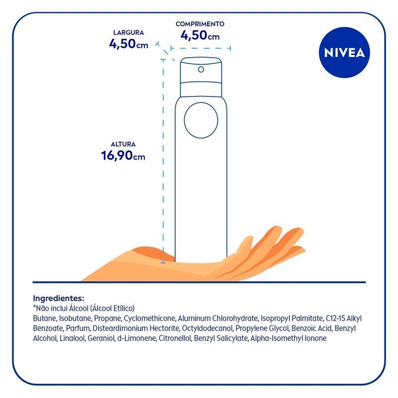 desodorante nivea aerosol black & white fresh feminino 150ml