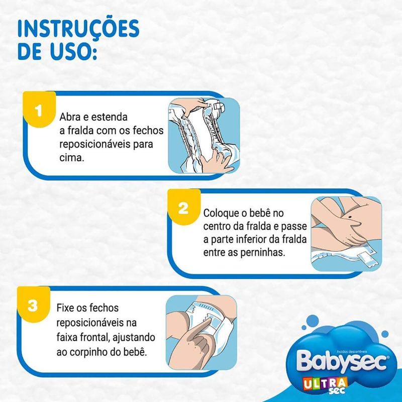 fralda infantil babysec ultra jumbinho tamanho g 16 unidades