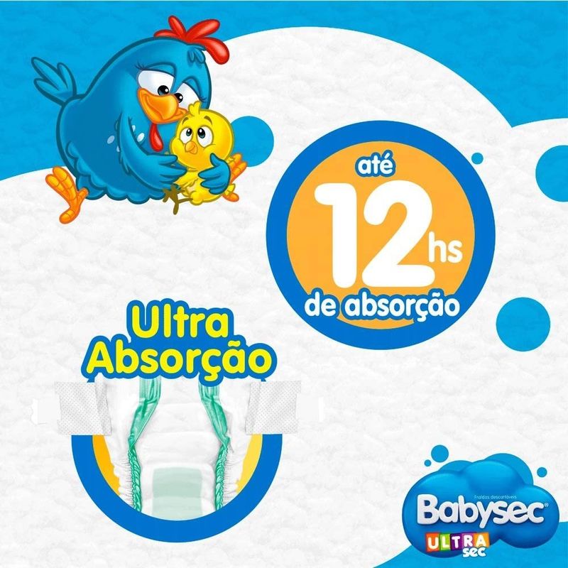 fralda infantil babysec ultra jumbinho tamanho xg 12 unidades