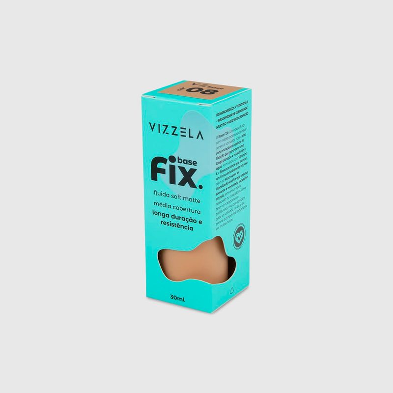 base líquida vizzela fix cor 08 30ml