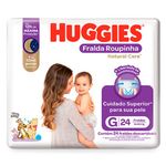 fralda infantil huggies natural care roupinha tamanho g 24 unidades
