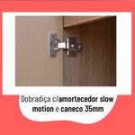 armário aéreo telasul caiena 3 portas mel fumê