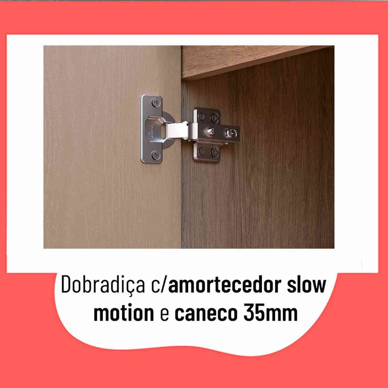 armário aéreo telasul caiena 3 portas mel fumê