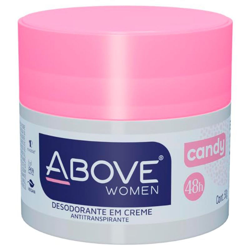desodorante antitranspirante em creme above candy 50g