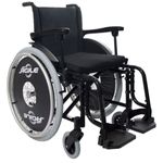 cadeira de rodas jaguaribe agile 44cm preta (mp)