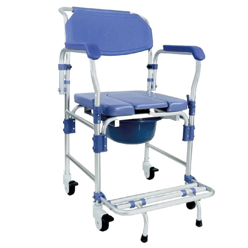 cadeira de banho higiênica dellamed d60 em alumínio até 150kg (mp)