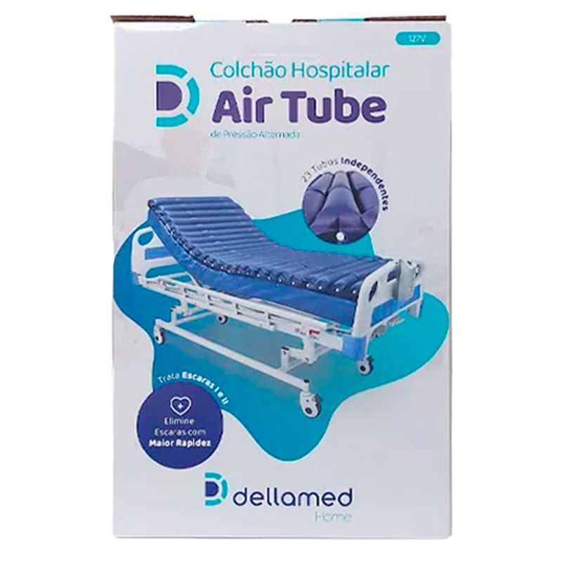 colchão pneumático dellamed air tube para tratamento de escaras 127v (mp)