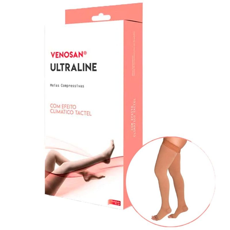 meia de compressão venosan ultraline 4000 7/8 20-30mmhg g ponteira aberta bege (mp)