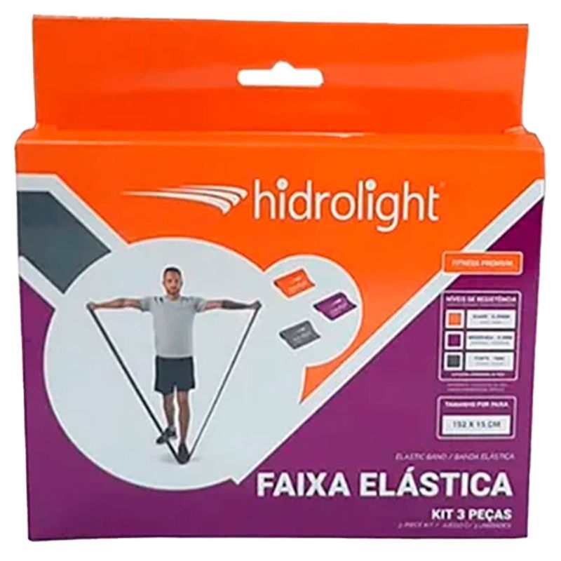 kit faixa elástica hidrolight tpe 3 peças (mp)