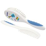 kit infantil 2 peças kuka para cabelo escova + pente soft azul 7257