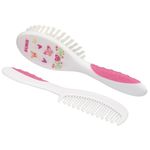 kit infantil 2 peças kuka para cabelo escova + pente soft rosa 7258