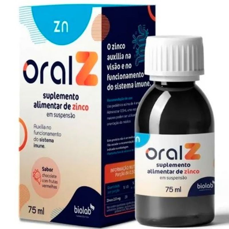oral z 4mg/ml 75ml suplemento alimentar de zinco biolab similar