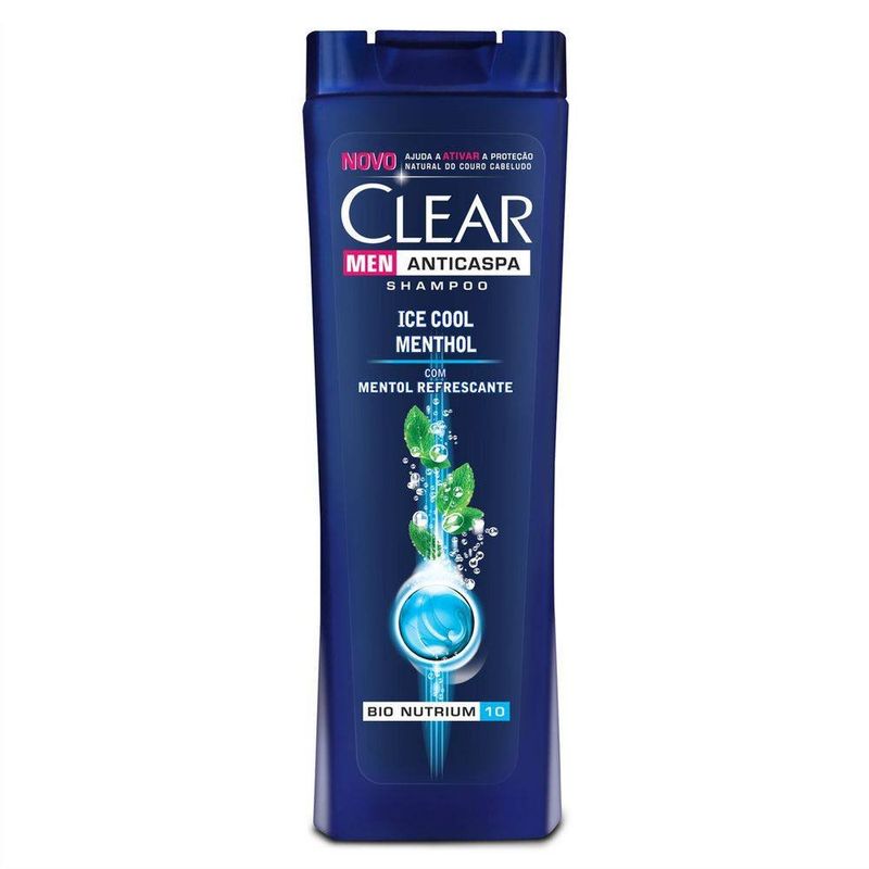 shampoo clear anticaspa ice cool menthol masculino 200ml