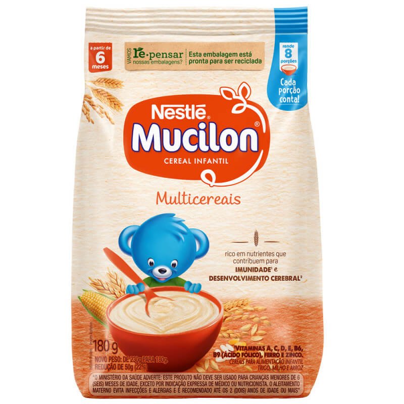 mucilon multicereais cereal infantil sachê 180g