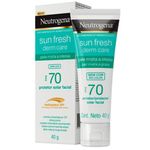 protetor solar facial neutrogena sun fresh derm care pele mista a oleosa fps 70 - 40g