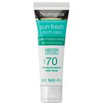 protetor solar facial neutrogena sun fresh derm care pele mista a oleosa fps 70 - 40g