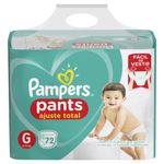 fralda pampers pants ajuste total bag tamanho g 72 unidades