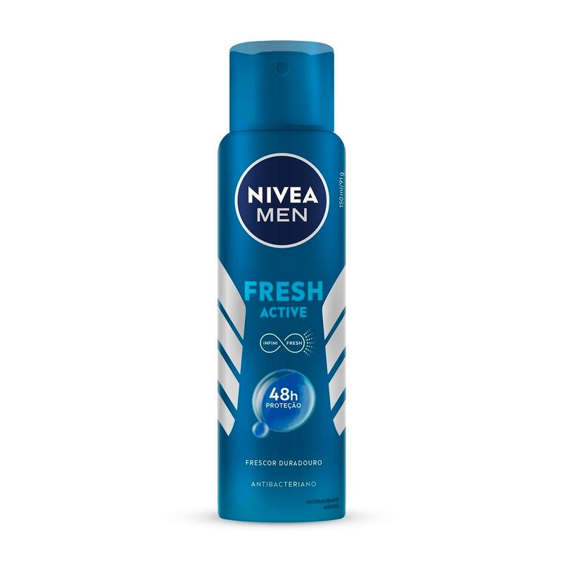 desodorante antitranspirante aerossol nivea men fresh active 150ml