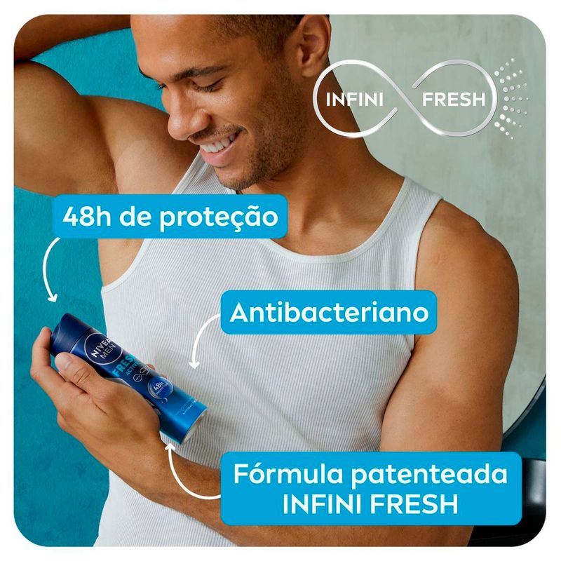 desodorante antitranspirante aerossol nivea men fresh active 150ml