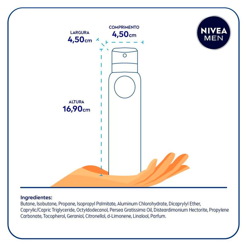 desodorante antitranspirante aerossol nivea men fresh active 150ml