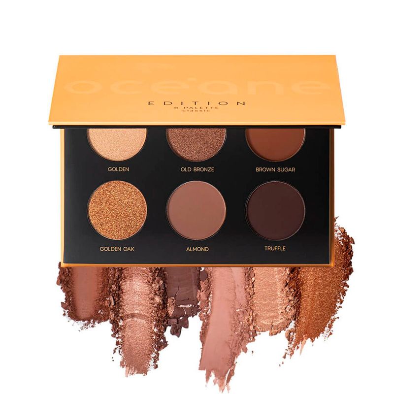 paleta de sombras océane edition tons terrosos 6 palette classic