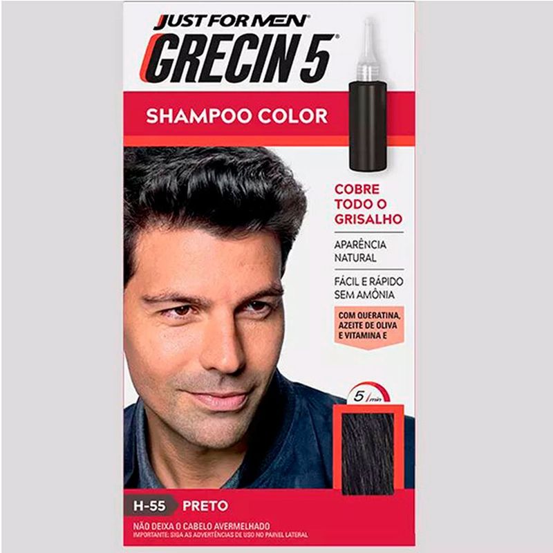 shampoo grecin 5 color preto 60ml