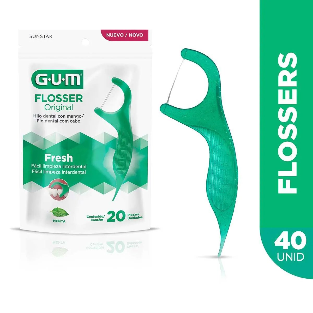 Fio Dental GUM Flosser Original 20 Unidades