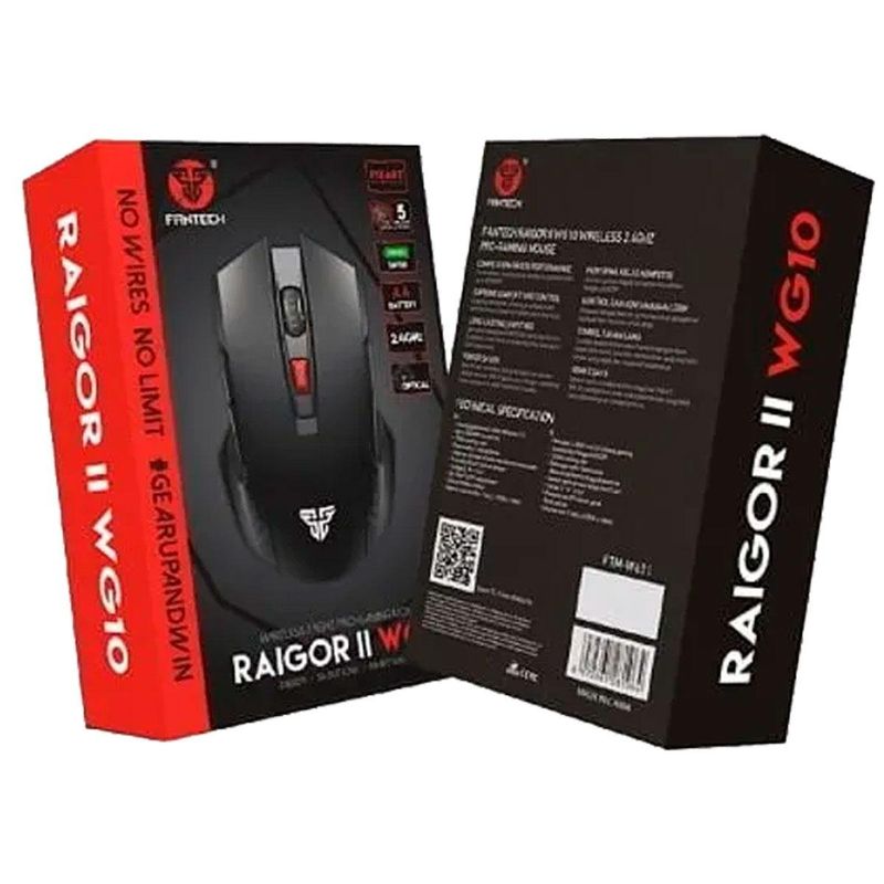 mouse sem fio fantech raigor ii wg10 cinza (mp)