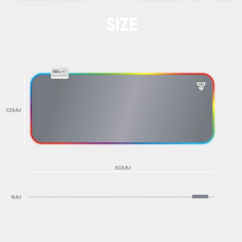 mouse pad gamer fantech rgb firefly exg branco (mp)