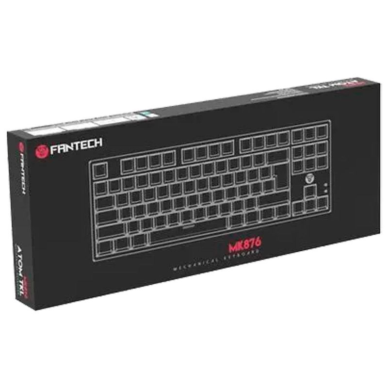 teclado usb gamer fantech mecânico mk876 atom preto (mp)