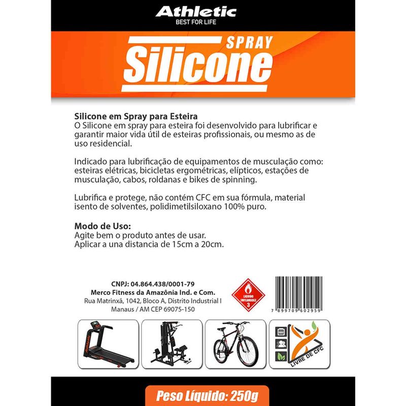 silicone spray athletic para esteiras 400ml 18256