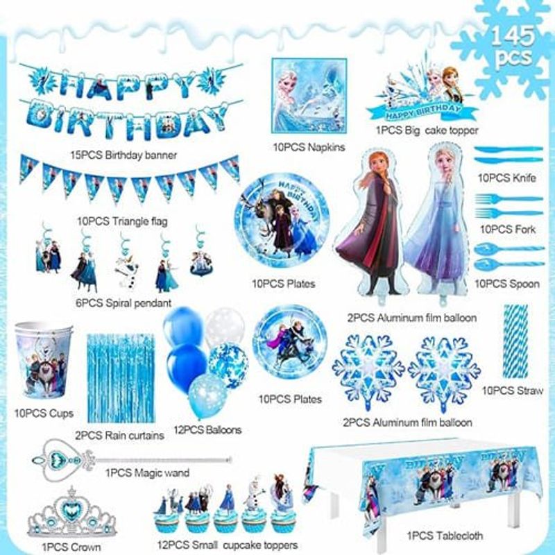 kit festa 145 peças frozen fruitful party a-bi