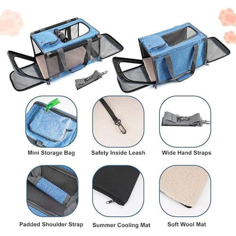 bolsa de transporte pet gapzer para cães e gatos a-bi