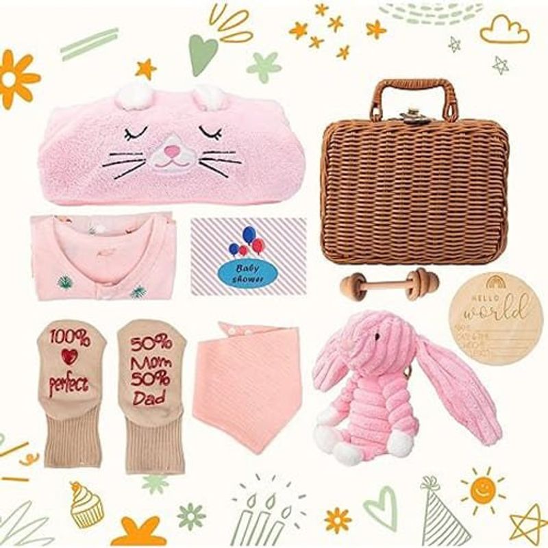 kit chá de bebê hbselect rosa a-bi