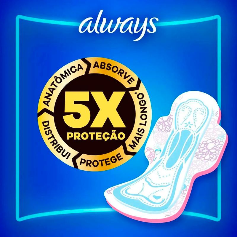 absorvente always noites tranquilas xg 26 unidades