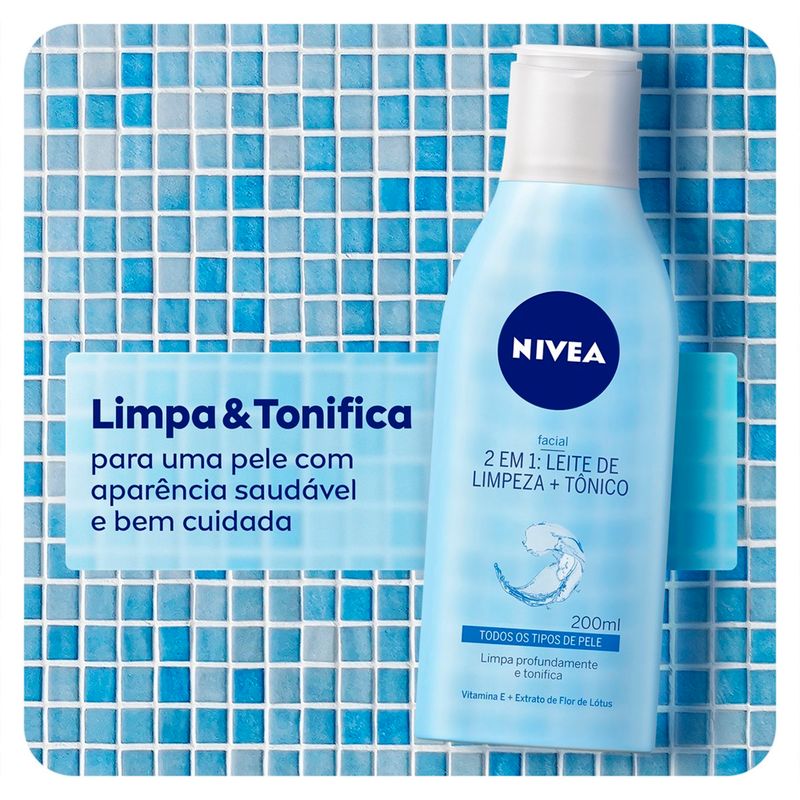 leite de limpeza + tônico 2 em 1 nivea 200ml