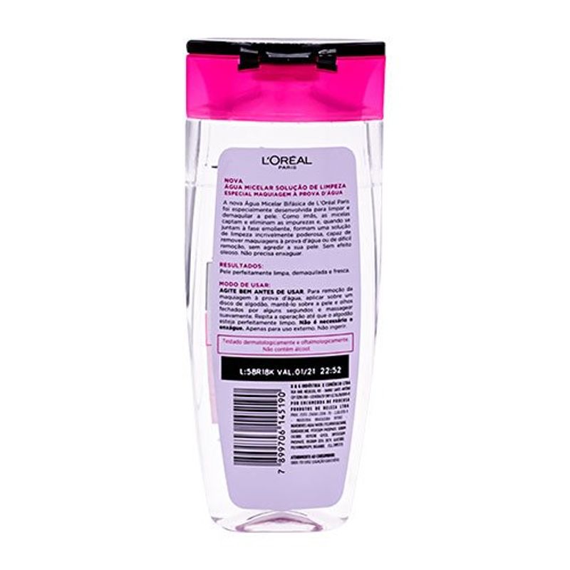 água micelar solução de limpeza facial bifásica 200ml
