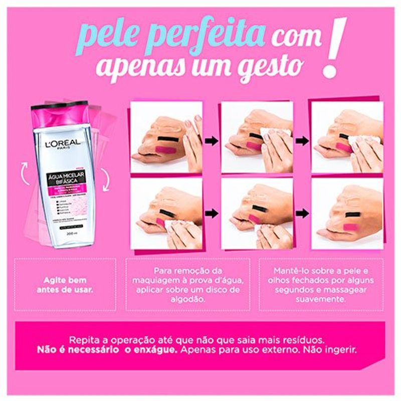 água micelar solução de limpeza facial bifásica 200ml