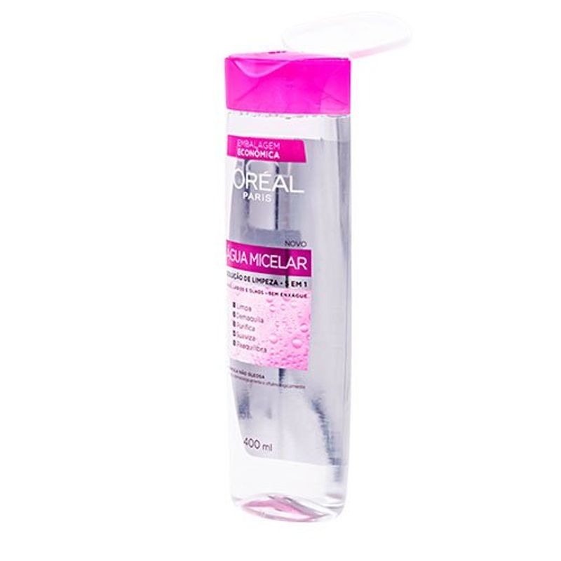 água micelar solução limpeza profunda l'oréal paris 400ml