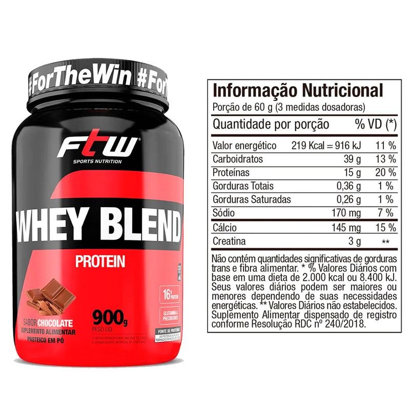 kit iniciante ftw - whey ultra protein chocolate 900g + creatina 60g + bcaa 60 cápsulas + coqueteleira (mp)