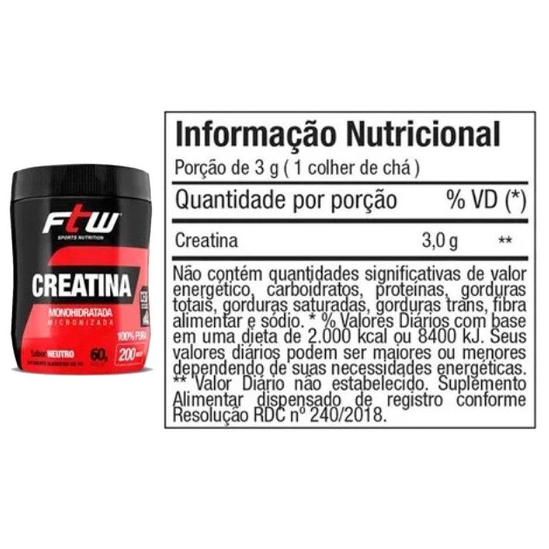 kit iniciante ftw - whey ultra protein chocolate 900g + creatina 60g + bcaa 60 cápsulas + coqueteleira (mp)