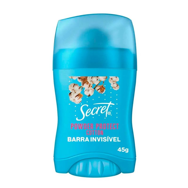 desodorante twist stick barra secret powder protect cotton 48h 45g