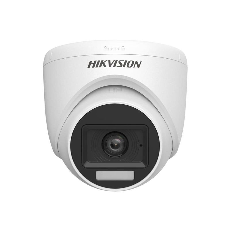 câmera de segurança hikvision analógica hybrid light turret 1080p ds-2ce76d0t-lpfs(2.8mm) (mp)
