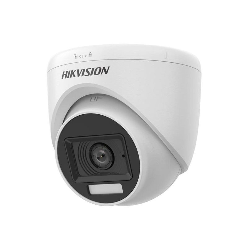 câmera de segurança hikvision analógica hybrid light turret 1080p ds-2ce76d0t-lpfs(2.8mm) (mp)