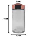 conjunto wellmix porta condimentos de 90ml com suporte rose (mp)