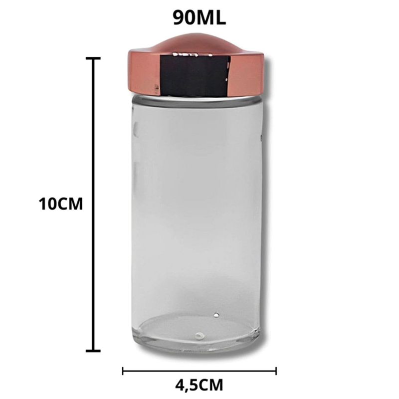 conjunto wellmix porta condimentos de 90ml com suporte rose (mp)